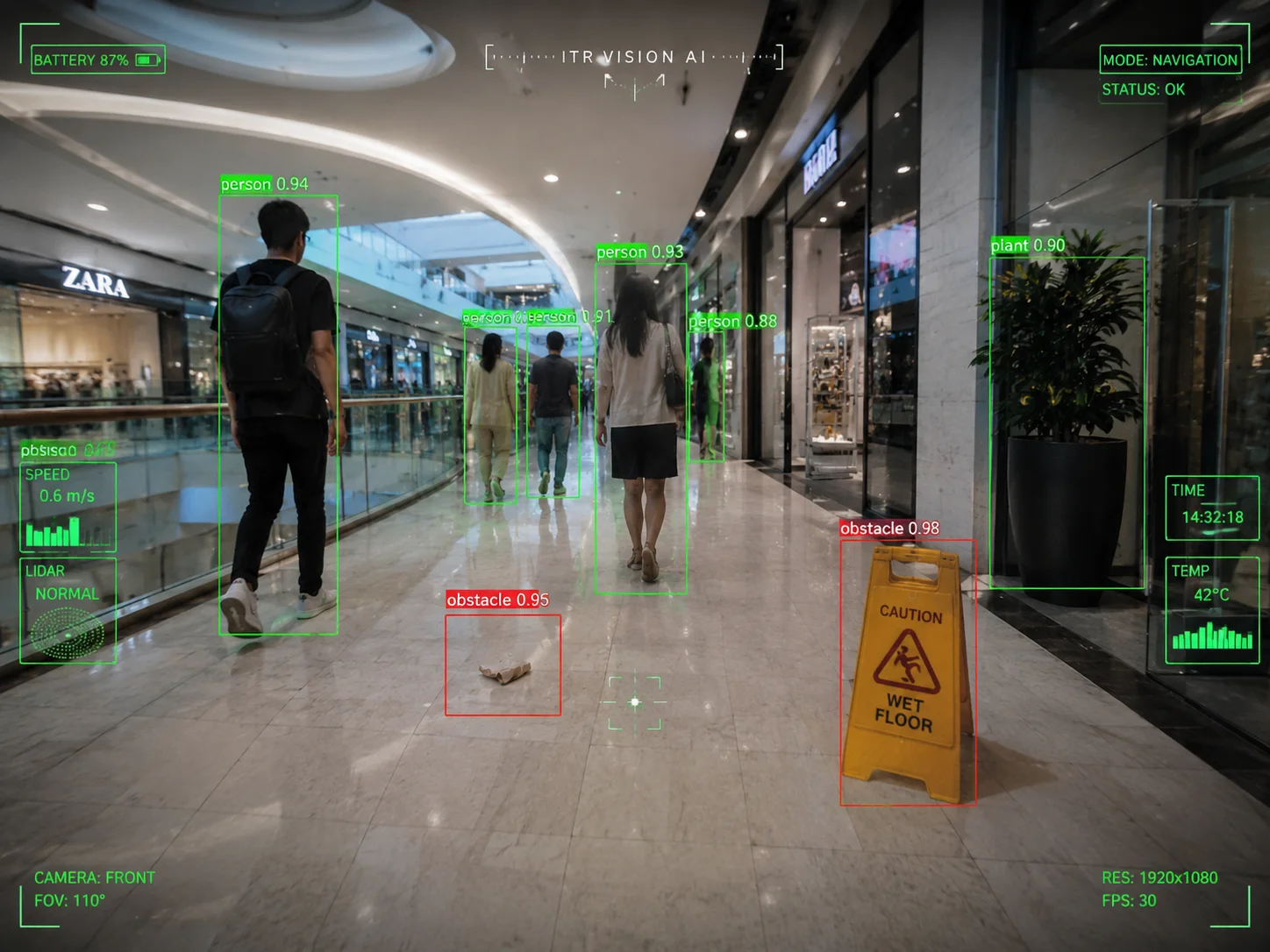 RGB Camera — AI распознавание объектов в торговом центре